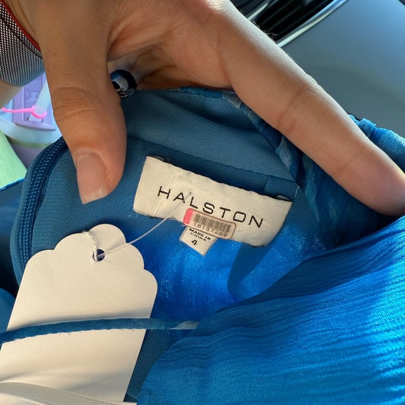 Halston Mindy Floral Chiffon Gown - Picture 5 of 7